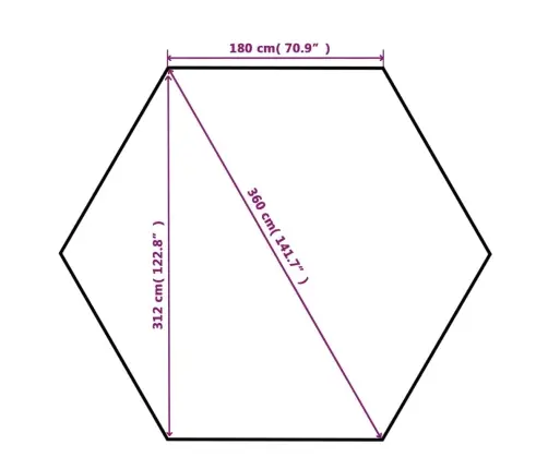 Dārza Nojume, Telts Ar Aizkariem, 360X265 Cm, Sešstūraina Vidaxl