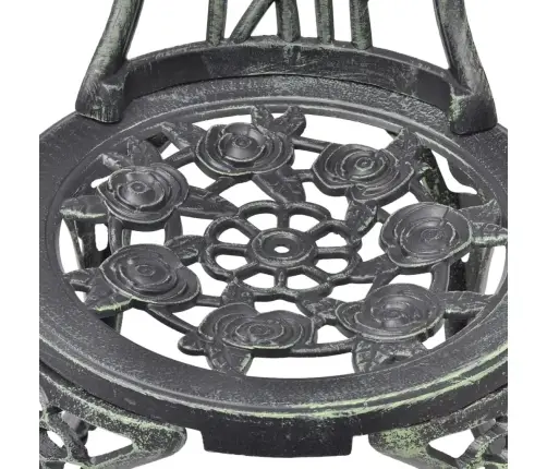 Bistro Kėdės, 2 Vnt., Lietas Aliuminis, Žalios Bistro Kėdės, 2 Vnt., Lietas Aliuminis, Žalios