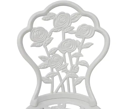 Bistro Krēsli, 2 Gab., Liets Alumīnijs, Balti Vidaxl