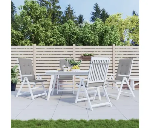 Dārza Krēslu Spilveni, 4 Gab., Pelēki, 120X50X3 Cm, Audums Vidaxl