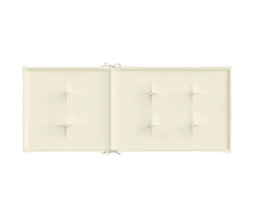 Kõrge Seljatoega Toolipadjad 2 Tk, Kreem, 120X50X3 cm Kangas