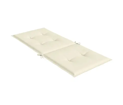 Dārza Krēslu Spilveni, 4 Gab., Krēmkrāsas, 120X50X3 Cm, Audums Vidaxl