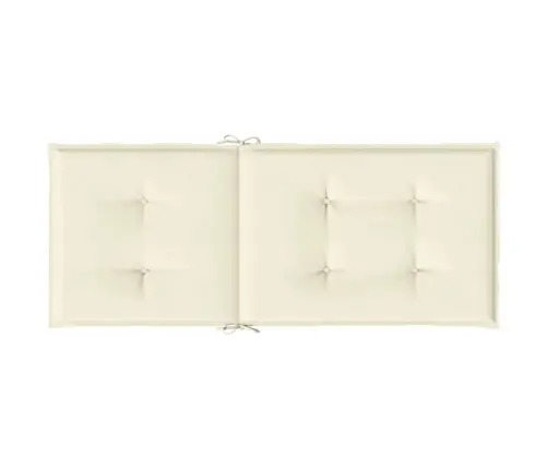 Dārza Krēslu Spilveni, 4 Gab., Krēmkrāsas, 120X50X3 Cm, Audums Vidaxl