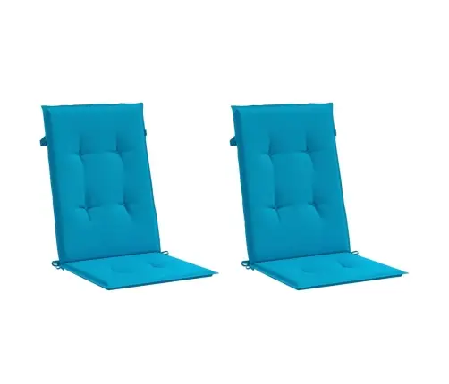 Kõrge Seljatoega Toolipadjad 2 Tk, Sinine, 120X50X3 cm Kangas