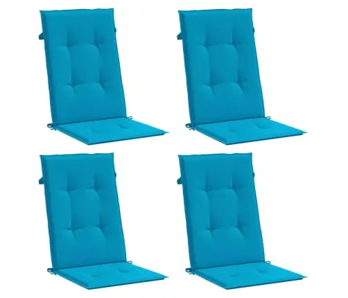 Dārza Krēslu Spilveni, 4 Gab., Zili, 120X50X3 Cm, Audums Vidaxl