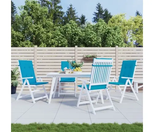 Dārza Krēslu Spilveni, 4 Gab., Zili, 120X50X3 Cm, Audums Vidaxl