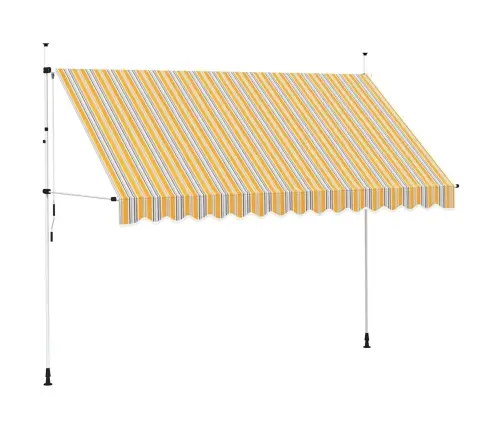Kokkupandav Varikatus, Kollase-Sinisetriibuline, 350 Cm