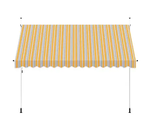 Kokkupandav Varikatus, Kollase-Sinisetriibuline, 350 Cm