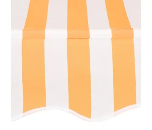 Izvelkama Markīze, 150 Cm, Manuāla, Oranža Ar Baltām Svītrām Vidaxl