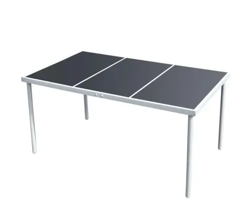 Dārza Galds, 150X90X74 Cm, Melns Tērauds Vidaxl