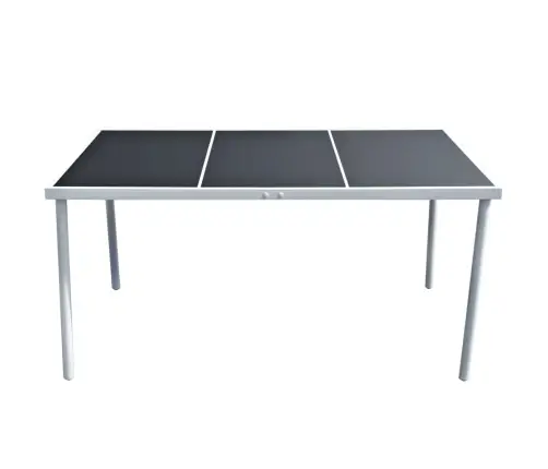 Dārza Galds, 150X90X74 Cm, Melns Tērauds Vidaxl