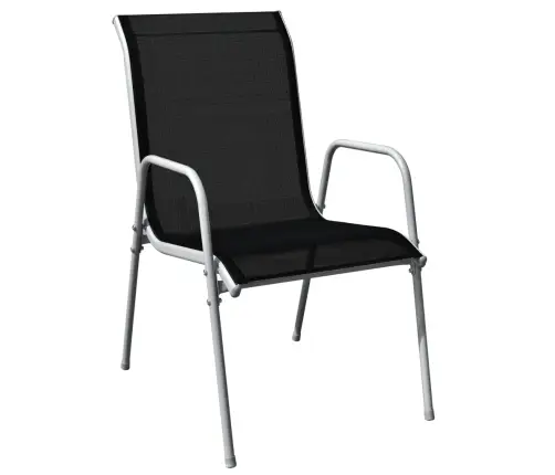 5-Daļīgs Dārza Mēbeļu Komplekts, Tērauds, Melns Vidaxl