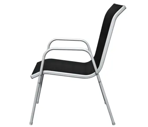 5-Daļīgs Dārza Mēbeļu Komplekts, Tērauds, Melns Vidaxl