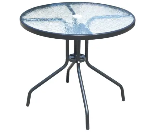 5-Daļīgs Dārza Mēbeļu Komplekts, Tērauds, Melns Vidaxl