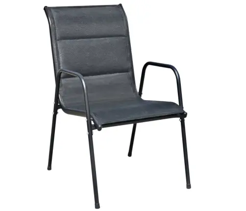 5-Daļīgs Dārza Mēbeļu Komplekts, Tērauds, Melns Vidaxl