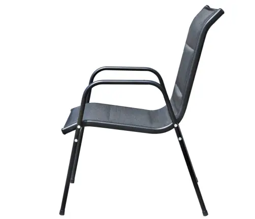 5-Daļīgs Dārza Mēbeļu Komplekts, Tērauds, Melns Vidaxl