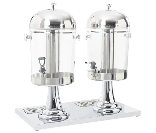 Dubultais Sulas Dispensers, 2 X 8 L, Nerūsējošs Tērauds Vidaxl