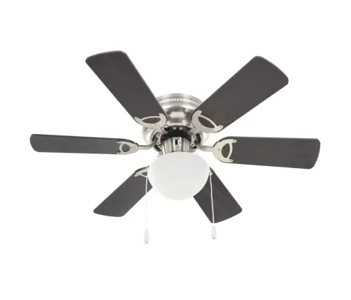 Griestu Ventilators Ar Lampu, 82 Cm, Dekoratīvs, Tumši Brūns Vidaxl