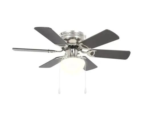 Griestu Ventilators Ar Lampu, 82 Cm, Dekoratīvs, Tumši Brūns Vidaxl