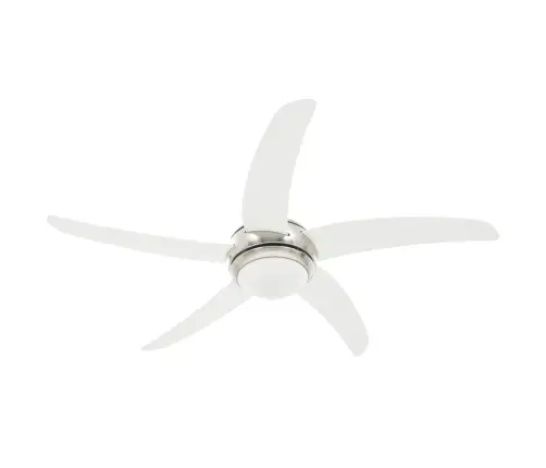 Griestu Ventilators Ar Lampu, 128 Cm, Dekoratīvs, Balts Vidaxl