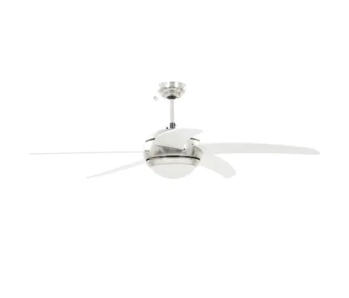 Griestu Ventilators Ar Lampu, 128 Cm, Dekoratīvs, Balts Vidaxl