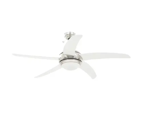 Griestu Ventilators Ar Lampu, 128 Cm, Dekoratīvs, Balts Vidaxl