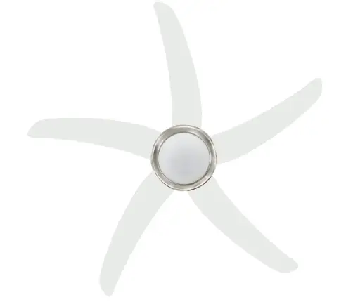 Griestu Ventilators Ar Lampu, 128 Cm, Dekoratīvs, Balts Vidaxl