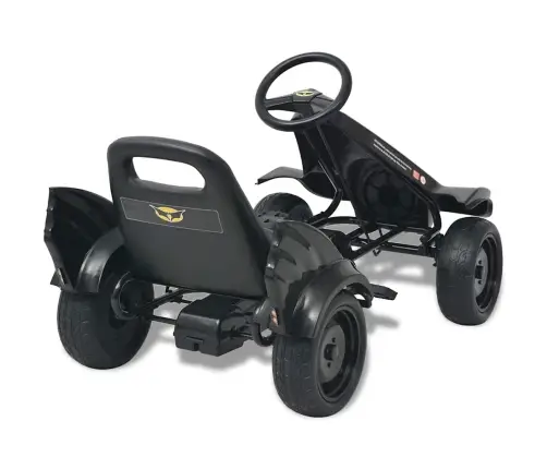 Pedalais Minamas Kartingas Su Reguliuojama Sėdyne, Juodas