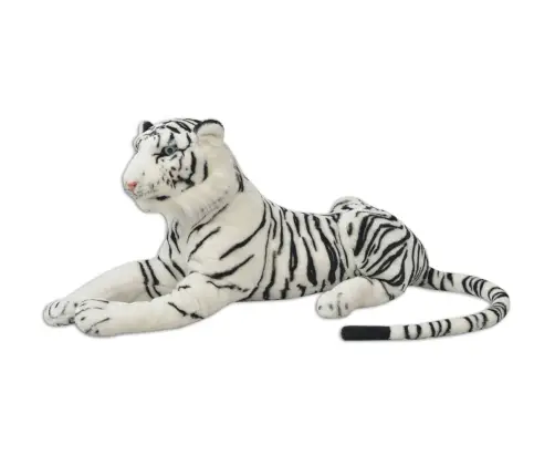 Rotaļu Tīģeris, Xxl, Balts Plīšs Vidaxl