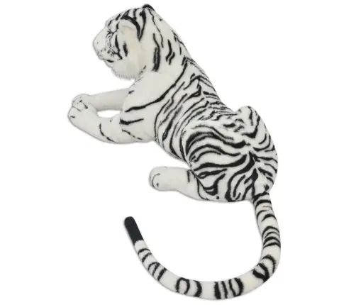 Rotaļu Tīģeris, Xxl, Balts Plīšs Vidaxl