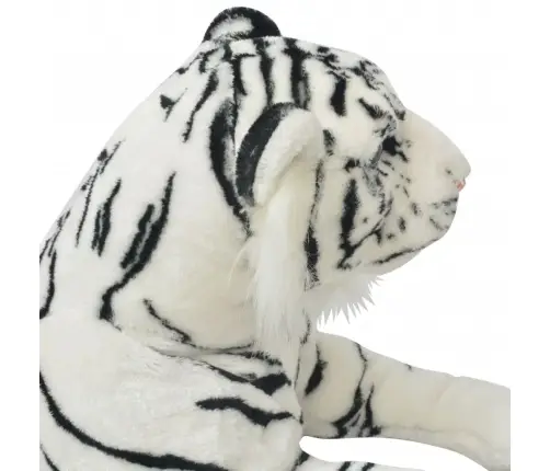 Rotaļu Tīģeris, Xxl, Balts Plīšs Vidaxl