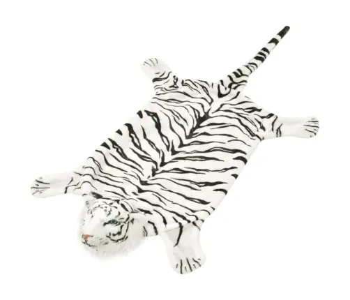 Tīģera Paklājs, 144 Cm, Balts Plīšs Vidaxl