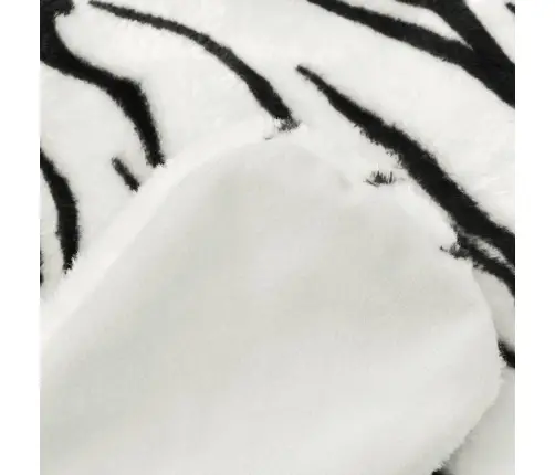 Tīģera Paklājs, 144 Cm, Balts Plīšs Vidaxl