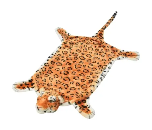 Leoparda Paklājs, 139 Cm, Brūns Plīšs Vidaxl