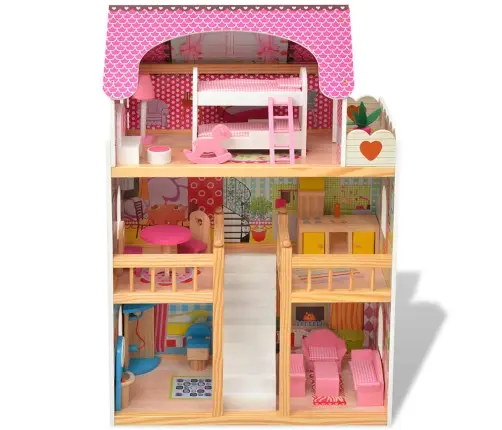 Vidaxli Kolmekorruseline Nukumaja 60 X 30 X 90 Cm Puit