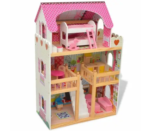 Vidaxli Kolmekorruseline Nukumaja 60 X 30 X 90 Cm Puit