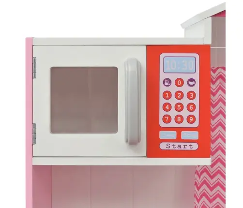 Mänguköök, Puidust 82 X 30 X 100 Cm Roosa Ja Valge