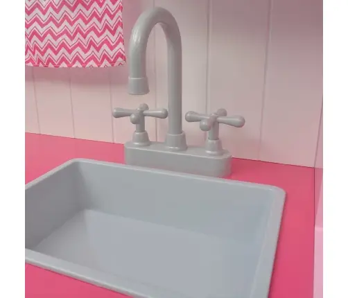 Mänguköök, Puidust 82 X 30 X 100 Cm Roosa Ja Valge