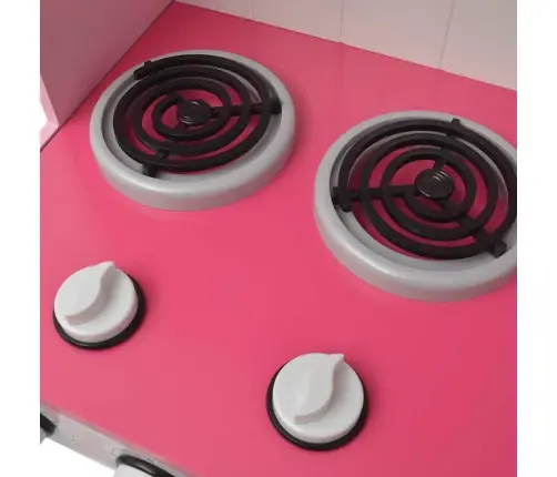 Mänguköök, Puidust 82 X 30 X 100 Cm Roosa Ja Valge