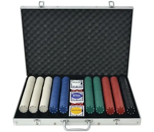 Pokerio Rinkinys Su 1000 Žetonų, Aliuminis