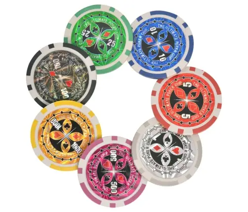 600 Laseržetooniga Komplekt Pokker/Blackjack Alumiiniumkohvris