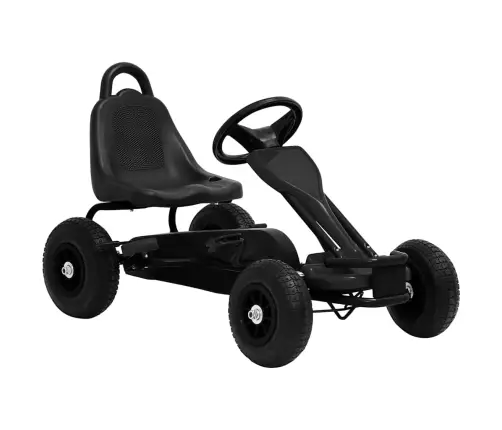 Pedalais Minamas Kartingas Su Pneumat. Padangomis, Juodas