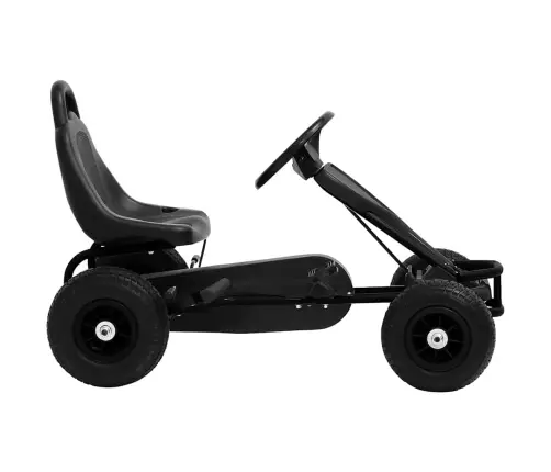 Pedalais Minamas Kartingas Su Pneumat. Padangomis, Juodas