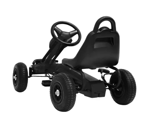 Pedalais Minamas Kartingas Su Pneumat. Padangomis, Juodas