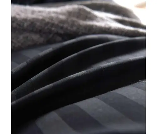 Tekikott Padjaga 155 X 220 Cm Puuvillane Satiin Ja Triibud