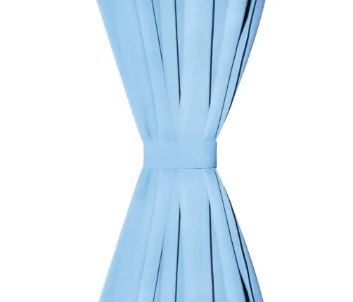 Aptumšojoši Aizkari Ar Riņķiem, 2 Gab., 135X175 Cm, Tirkīzzili Vidaxl