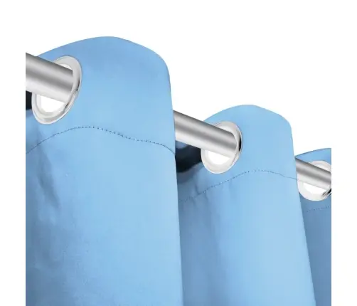 Aptumšojoši Aizkari Ar Riņķiem, 2 Gab., 135X175 Cm, Tirkīzzili Vidaxl