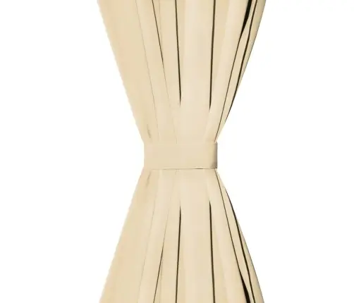 Aizkari Ar Cilpām, 2 Gb., 140X225 Cm, Smalks Satīns, Bēši Vidaxl