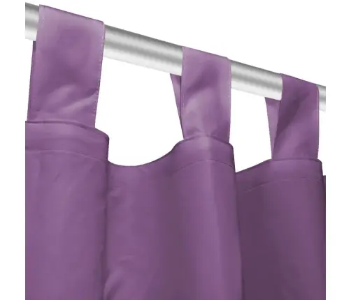 Aasadega Mikrosatiinist Kardinad 2 Tk 140 X 225 cm Lilla