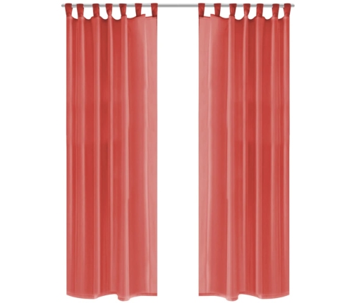 Vuaalkardinad 2 Tk 140 X 225 cm Punane